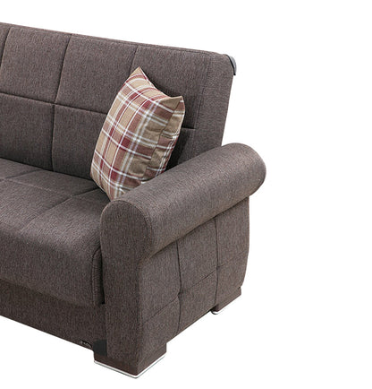 Silva Brown Fabric Loveseat