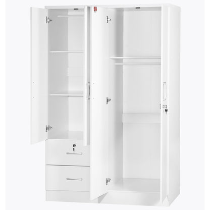 Go Green Woods Luna Modern Wood 4 Doors 2 Drawers Armoire