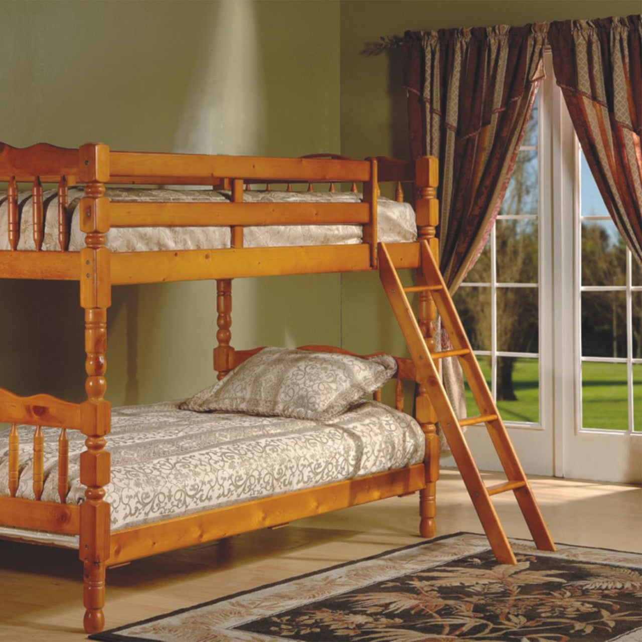 Go Green Woods Charlotte Twin Over Twin Solid Wood Bunk Bed