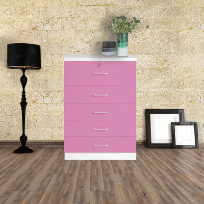 Go Green Woods Florence Wood 5 Drawer Dresser for Bedroom