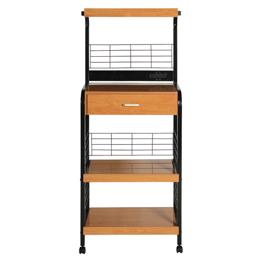 Go Green Woods Kristi Metal Frame Microwave Stand with Storage
