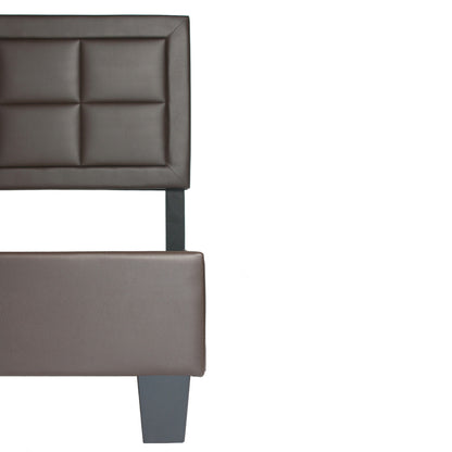 Go Green Woods Elegant Faux Leather Upholstered Panel Bed Full