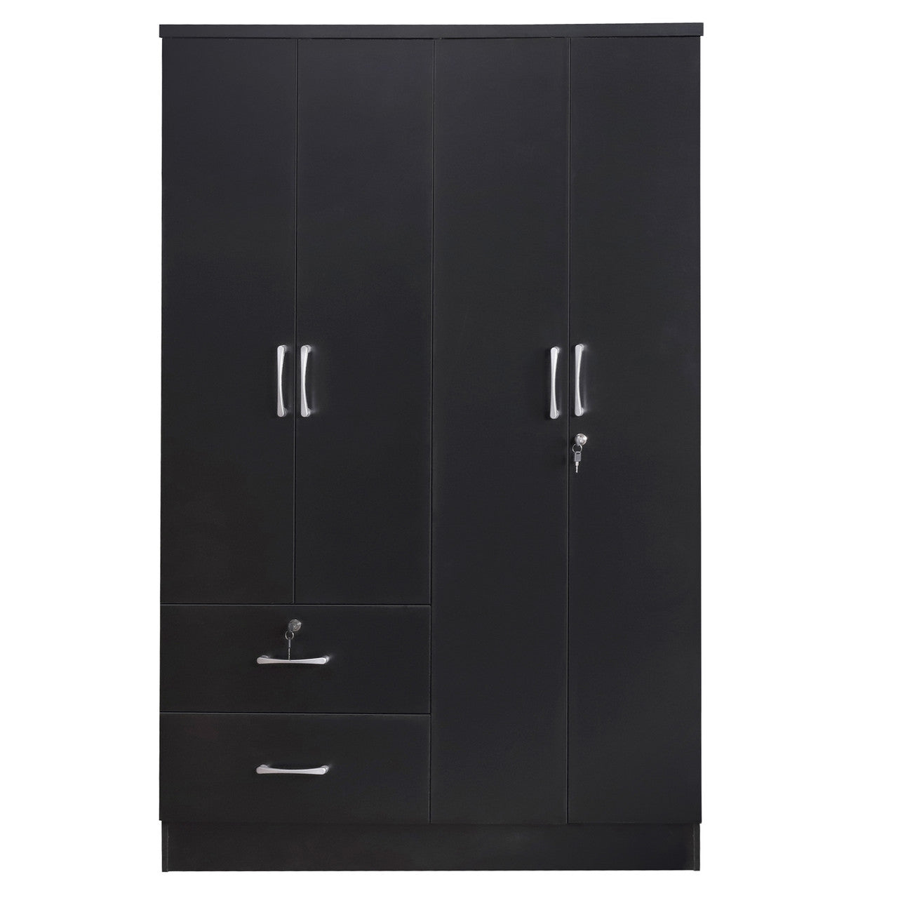 Go Green Woods Luna Modern Wood 4 Doors 2 Drawers Armoire