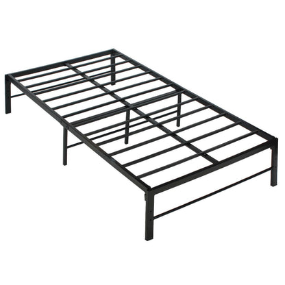 Go Green Woods Lily Foldable Welded Black Metal Platform Bed Frame Twin