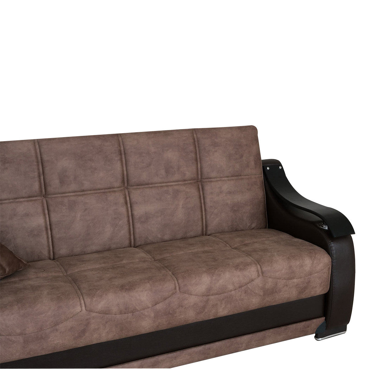 Zambak Brown Sofa Bed w-Storage