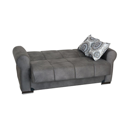 Togo Gray Tufted Back Loveseat