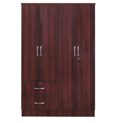 Go Green Woods Luna Modern Wood 4 Doors 2 Drawers Armoire