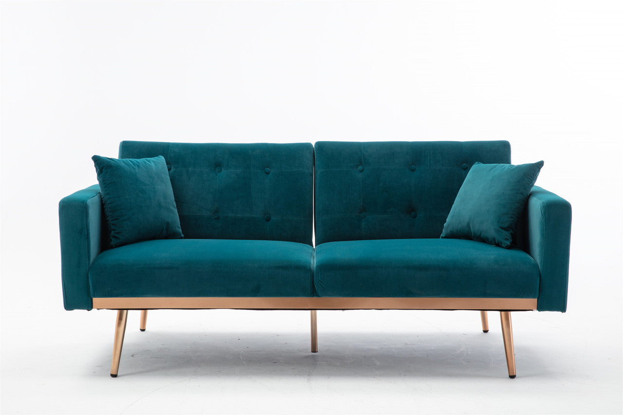 Elegant Teal COOLMORE Velvet Sofa