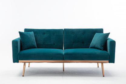 Elegant Teal COOLMORE Velvet Sofa