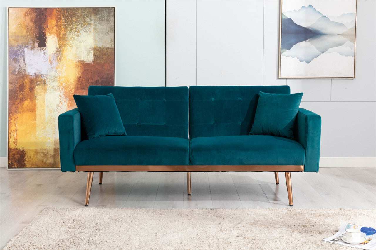 Elegant Teal COOLMORE Velvet Sofa
