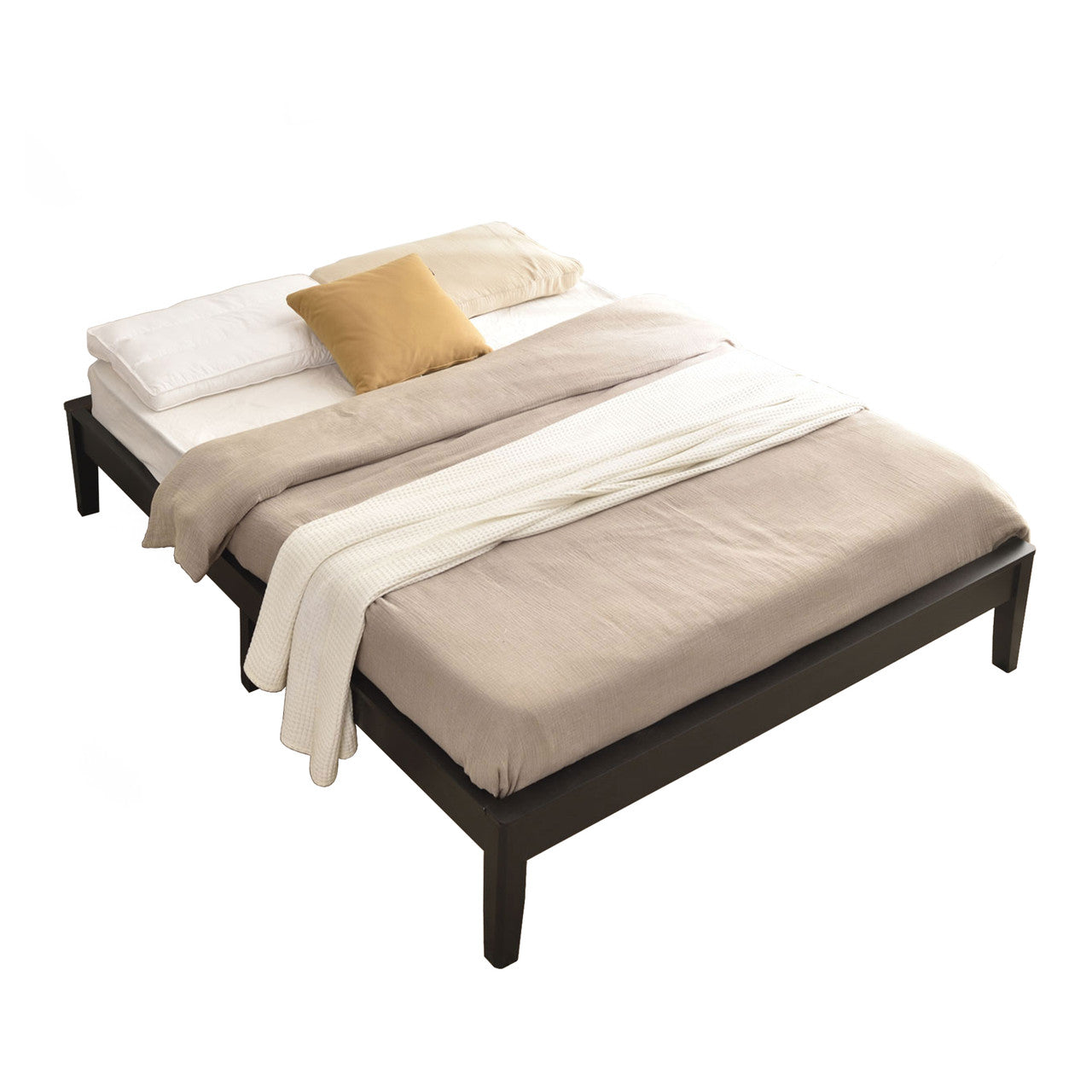 Go Green Woods Stella Solid Pine Wood Full Platform Bed Frame
