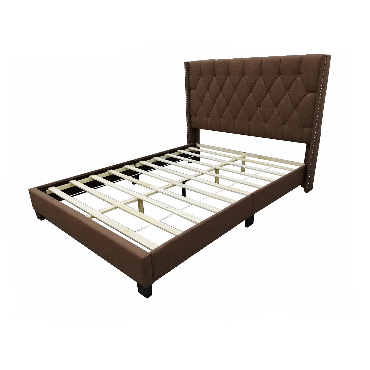 Go Green Woods Amelia Fabric Tufted Queen Platform Bed