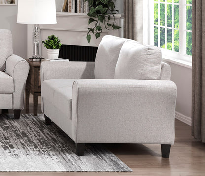 Contemporary Sand Hued Loveseat