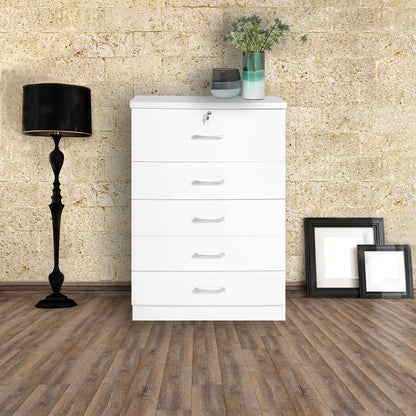 Go Green Woods Florence Wood 5 Drawer Dresser for Bedroom